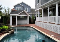 Custom Outdoor Living with Pool and Fireplace